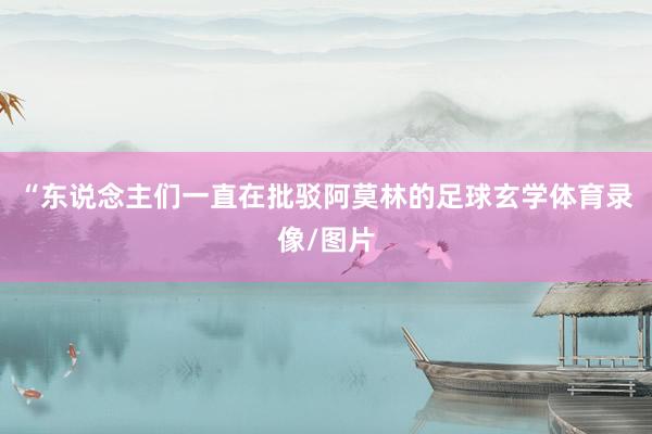“东说念主们一直在批驳阿莫林的足球玄学体育录像/图片