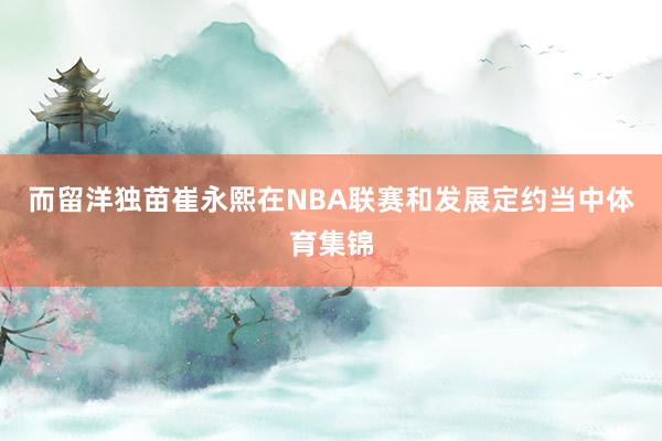 而留洋独苗崔永熙在NBA联赛和发展定约当中体育集锦