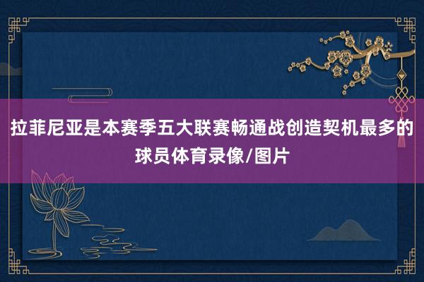 拉菲尼亚是本赛季五大联赛畅通战创造契机最多的球员体育录像/图片