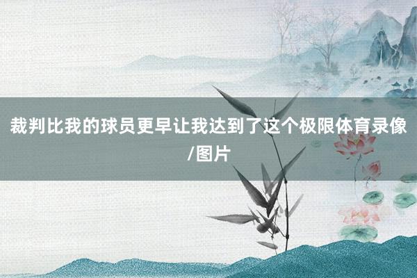 裁判比我的球员更早让我达到了这个极限体育录像/图片
