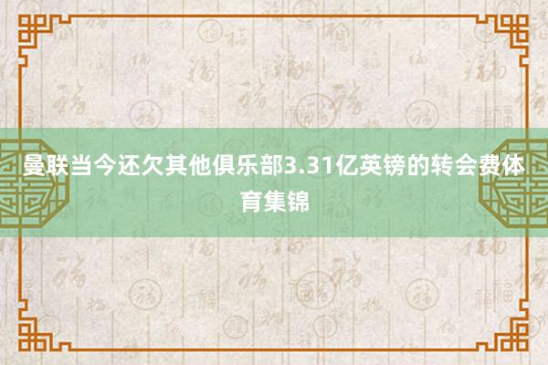 曼联当今还欠其他俱乐部3.31亿英镑的转会费体育集锦