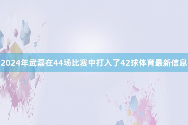 2024年武磊在44场比赛中打入了42球体育最新信息
