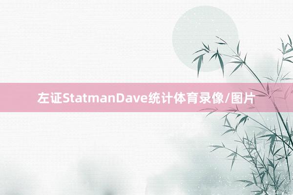 左证StatmanDave统计体育录像/图片