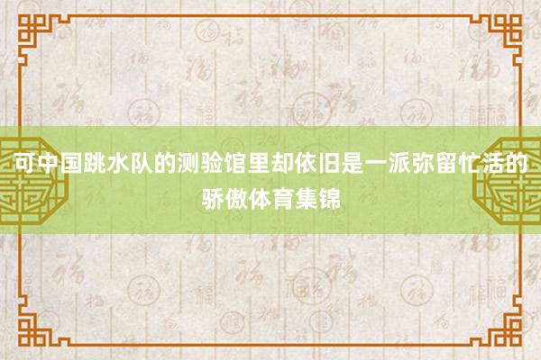可中国跳水队的测验馆里却依旧是一派弥留忙活的骄傲体育集锦