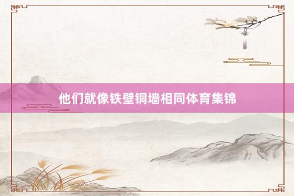 他们就像铁壁铜墙相同体育集锦