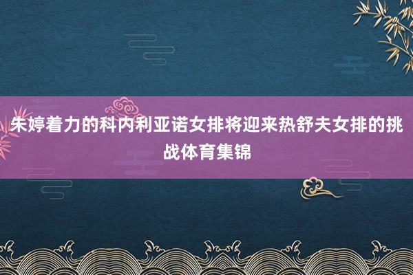 朱婷着力的科内利亚诺女排将迎来热舒夫女排的挑战体育集锦