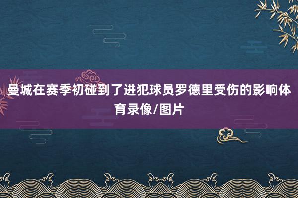 曼城在赛季初碰到了进犯球员罗德里受伤的影响体育录像/图片