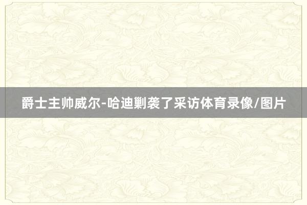 爵士主帅威尔-哈迪剿袭了采访体育录像/图片