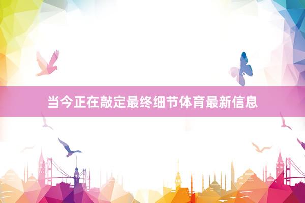 当今正在敲定最终细节体育最新信息