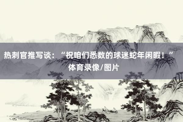 热刺官推写谈：“祝咱们悉数的球迷蛇年闲暇！”    体育录像/图片