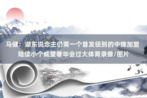 马健：湖东说念主仍需一个首发级别的中锋加盟 陆续小个威望奢华会过大体育录像/图片