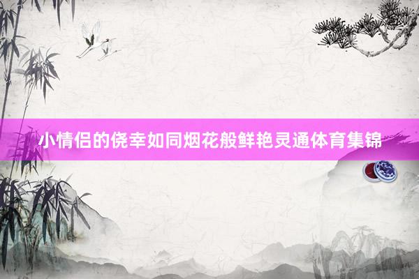 小情侣的侥幸如同烟花般鲜艳灵通体育集锦
