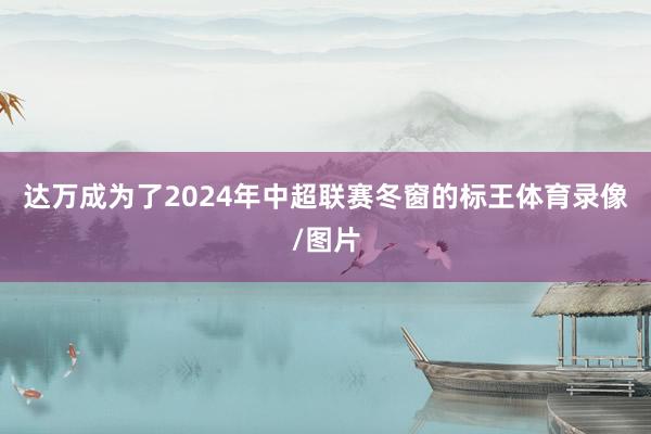 达万成为了2024年中超联赛冬窗的标王体育录像/图片