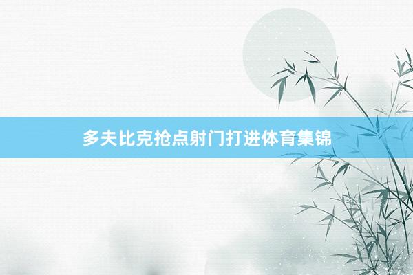 多夫比克抢点射门打进体育集锦