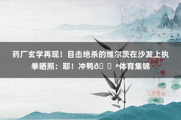 药厂玄学再现！目击绝杀的维尔茨在沙发上执拳晒照：耶！冲鸭💪体育集锦