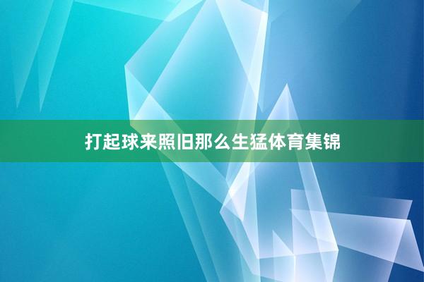 打起球来照旧那么生猛体育集锦