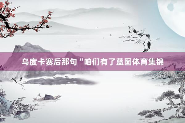 乌度卡赛后那句“咱们有了蓝图体育集锦