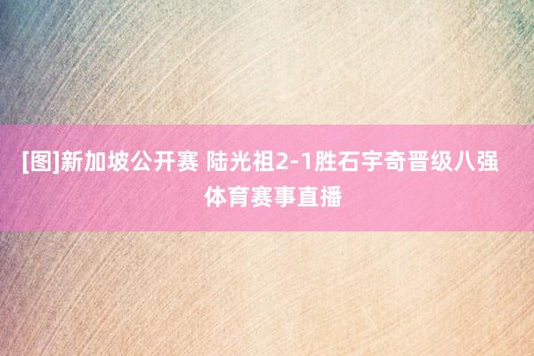 [图]新加坡公开赛 陆光祖2-1胜石宇奇晋级八强    体育赛事直播