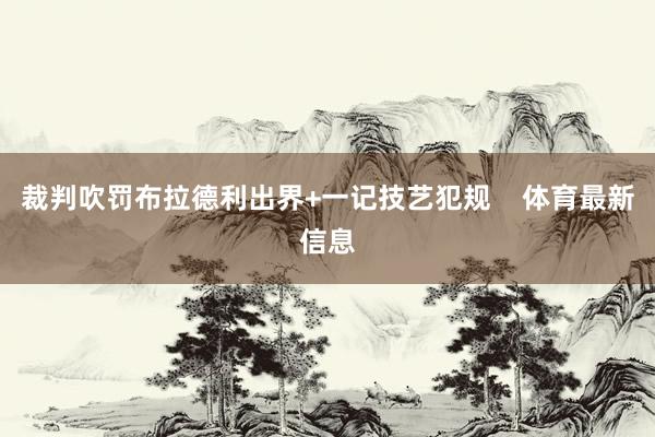 裁判吹罚布拉德利出界+一记技艺犯规    体育最新信息