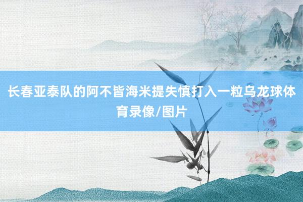 长春亚泰队的阿不皆海米提失慎打入一粒乌龙球体育录像/图片