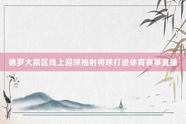 德罗大禁区线上迎球抽射将球打进体育赛事直播