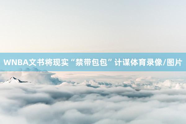 WNBA文书将现实“禁带包包”计谋体育录像/图片