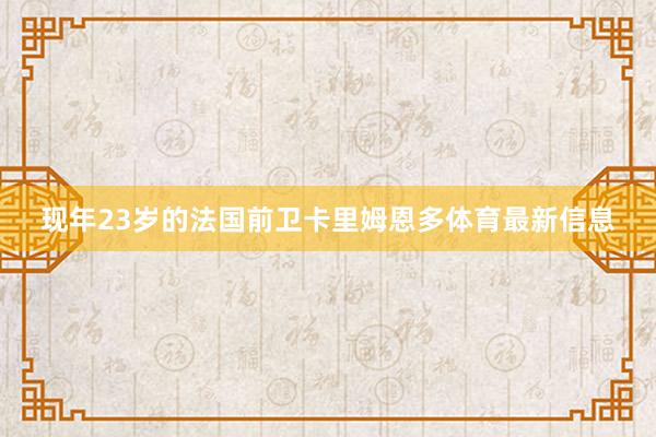 现年23岁的法国前卫卡里姆恩多体育最新信息