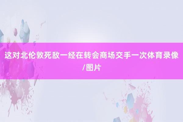 这对北伦敦死敌一经在转会商场交手一次体育录像/图片
